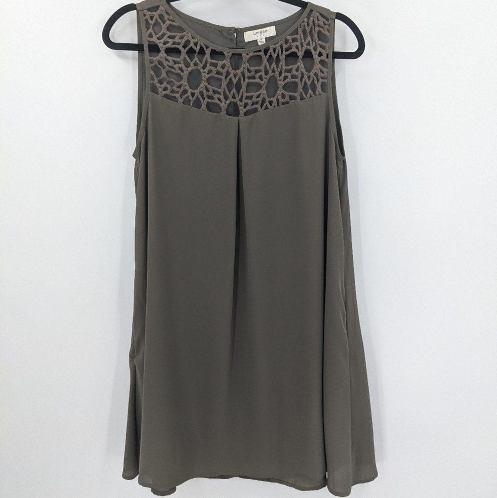 UMGEE Crochet Top Sleeveless Aline Dress